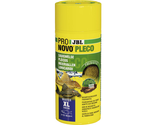 JBL ProNovo Pleco Wafer Visvoer tabletten XL 250 ml JBL Novo Pleco voer voor zuigmeervallen, wafels in XL-formaat
