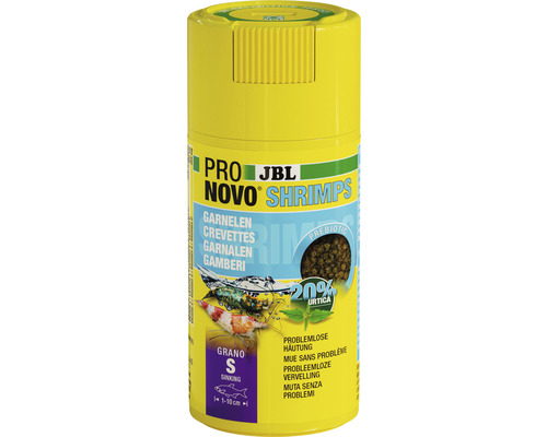 JBL ProNova Garnaal Visvoer granulaat S click 100 ml JBL Pro Novo Shrimps voer voor garnalen