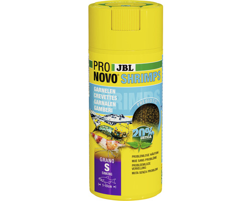 JBL ProNovo Garnalen Visvoer granulaat S click 250 ml JBL Pro Novo Shrimps voeder voor dwerggarnalen