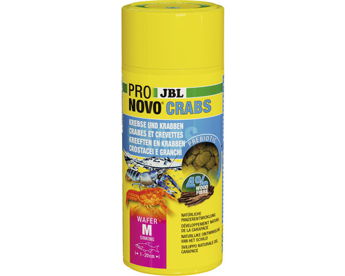 JBL ProNovo Crabs Wafer Visvoer tabletten M 250 ml JBL Novo Crabs kreeftenvoer in gele verpakking