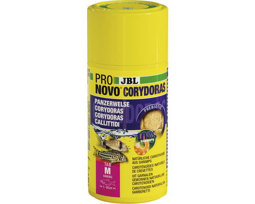 JBL ProNovo Corydoras Visvoer tabletten M 100 ml JBL Pro Novo Corydoras voer voor pantsermeervallen