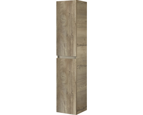 SANOX Hoge badkamerkast Frozen 3D met greep 170x35x35 cm grain oak