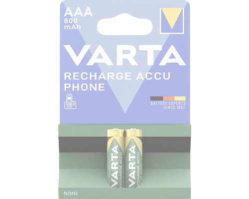VARTA Oplaadbare batterij Recharge Accu Phone AAA, 2 stuks