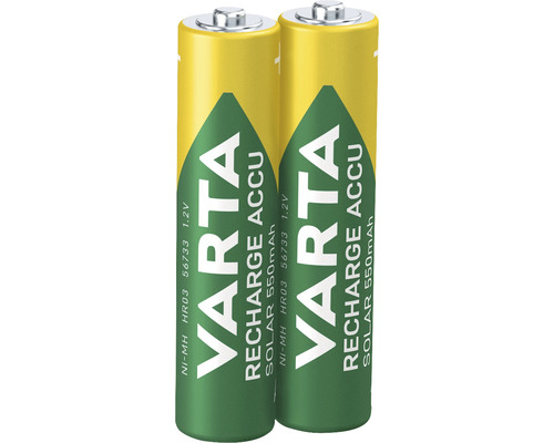 VARTA Oplaadbare batterij Recharge Accu Solar AAA, 2 stuks