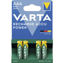 Varta Recharge Accu Power AAA 800 mAh batterijverpakking