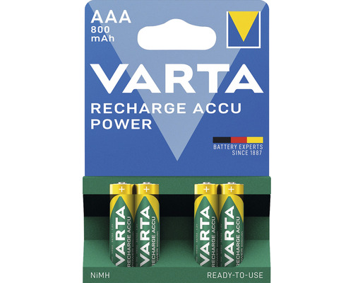 VARTA Oplaadbare batterij Recharge Accu Power AAA, 4 stuks