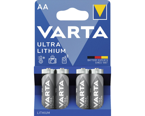 VARTA Batterij Ultra Lithium AA, 4 stuks