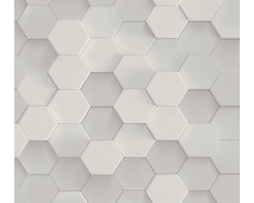 A.S. CRÉATION Vliesbehang 38723-1 Pint Walls geometrisch grijs Zeshoekige wandtegels voor binnenshuis
