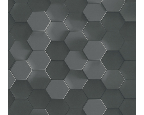 A.S. CRÉATION Vliesbehang 38723-3 Pint Walls geometrisch zwart Zeshoekige wandtegels