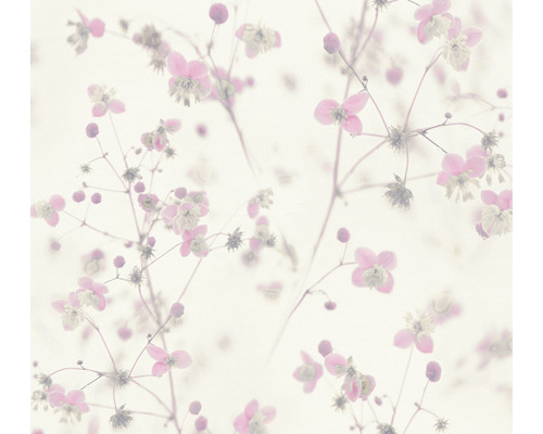 A.S. CRÉATION Vliesbehang 38726-4 Pint Walls bloemen roze Bloemenbehang met bloemmotief