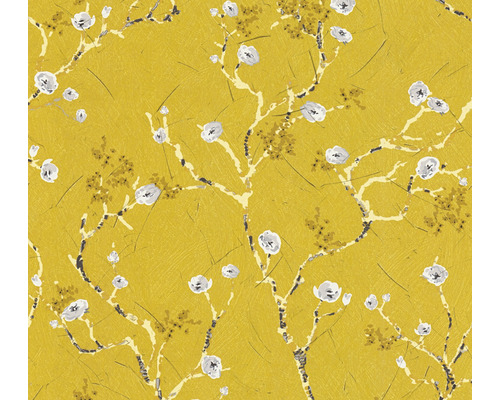 A.S. CRÉATION Vliesbehang 38739-2 Pint Walls bloemen geel