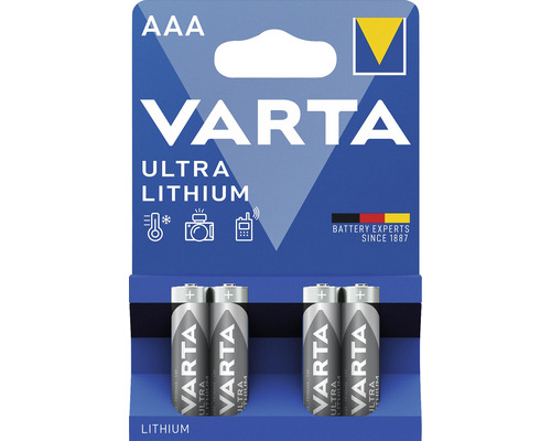 Varta Ultra Lithium AAA batterij, 4 stuks