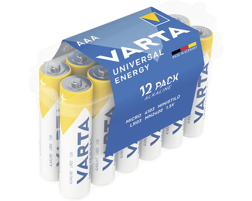 VARTA Batterij Energy AAA, 12 stuks