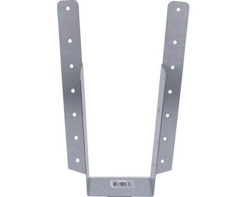 Metalen balkdrager met gaten voor bevestiging.