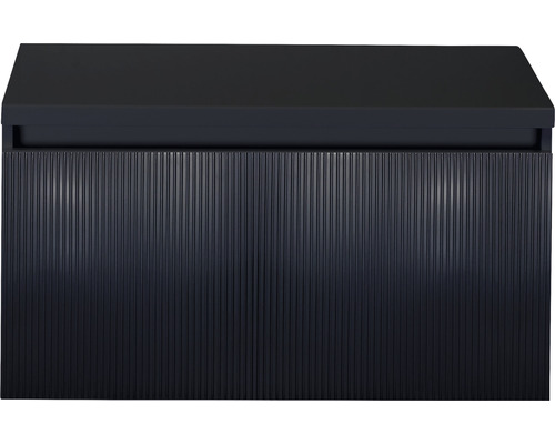 SANOX Badkamermeubel Frozen 3D 80 cm zwart mat