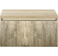 SANOX Badkamermeubelset Frozen 3D met wastafelblad 43x80x45 cm french oak