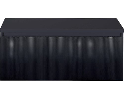 SANOX Badkamermeubel Frozen 3D 100 cm zwart mat