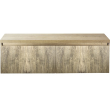 Houten dressoir met geribbelde voorkant