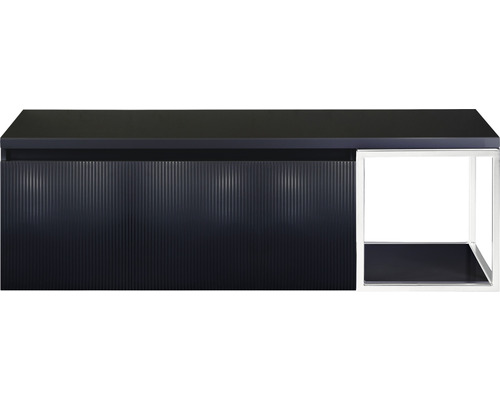SANOX Badkamermeubel Frozen 3D 140 cm zwart mat