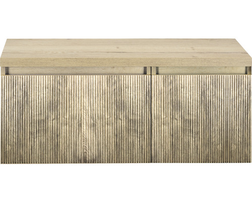 SANOX Badkamermeubelset Frozen 3D met wastafelblad 43x100x45 cm french oak