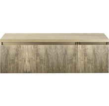 SANOX Badkamermeubelset Frozen 3D met wastafelblad 43x140x45 cm french oak