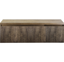 SANOX Badkamermeubelset Frozen 3D met wastafelblad 43x140x45 cm charleston