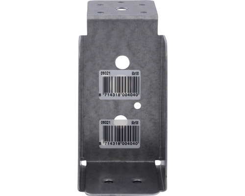Metalen hoekverbinder met meerdere gaten voor houten constructies, 50x100 mm