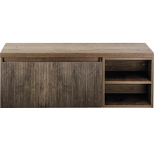 Houten onderkast met schuifdeur en planken