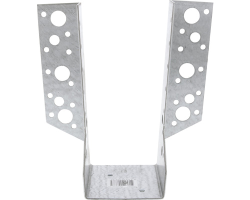 Metalen balkdrager met gaten voor bevestiging.