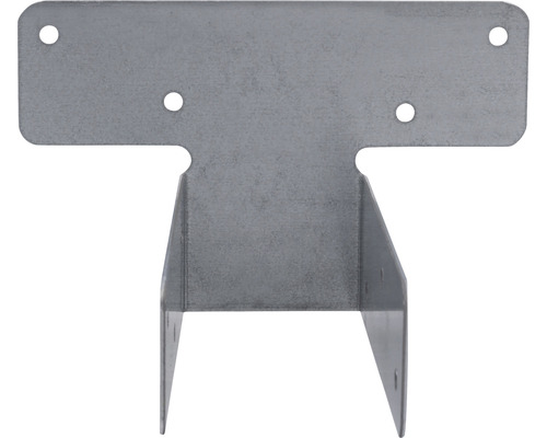 T-vormige paalhouder van metaal met gaten voor bevestiging