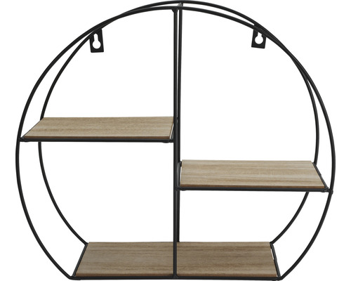 Wandrek rond metaal zwart 37x35 cm