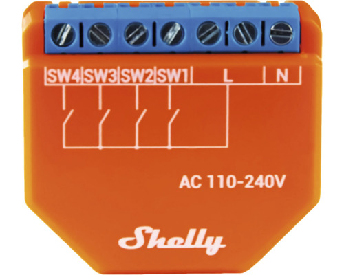 Shelly schakelaar met schakelschema