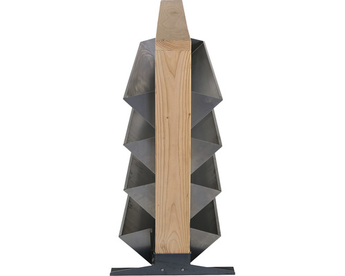 Kerstboom van hout en metaal