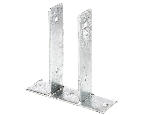 KAISERTHAL U-paalhouder z. aanschroeven 71x200 mm, thermisch verzinkt, 1 stuks Metalen paalhouder met gaten voor bevestiging