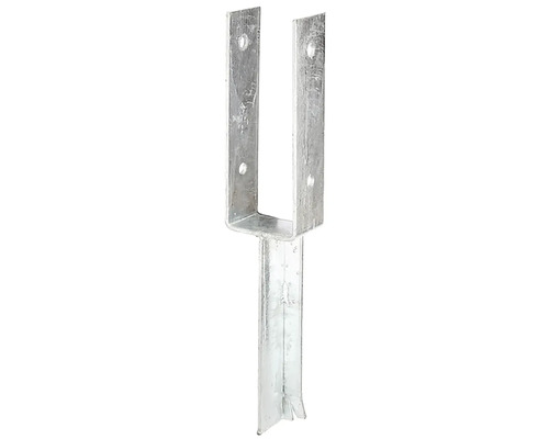 KAISERTHAL U-paalhouder m. betonanker 71x200x200 mm, thermisch verzinkt, 1 stuks Paalhouder om in te betonneren