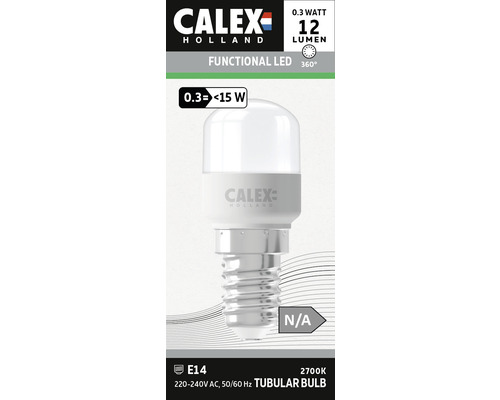 CALEX LED Schakelbordlamp E14/0,3W T22 warmwit mat