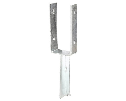 KAISERTHAL U-paalhouder m. betonanker 91x200x200 mm, thermisch verzinkt, 1 stuks Metalen paalhouder met U-vorm en gaten voor bevestiging