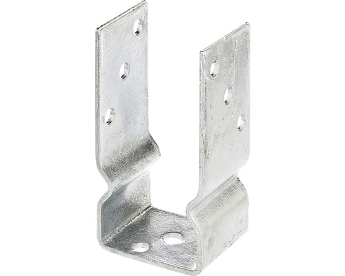 KAISERTHAL U-paalhouder z. aanschroeven 71x150 mm, thermisch verzinkt, 1 stuks Metalen paalhouder met gaten voor schroeven