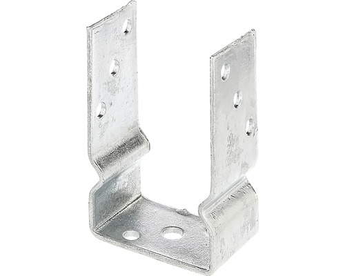 KAISERTHAL U-paalhouder z. aanschroeven 91 x1 50 mm, thermisch verzinkt, 1 stuks Metalen paalhouder met schroefgaten