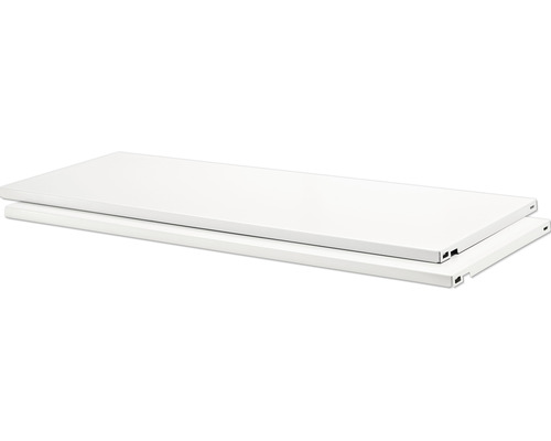 Twee witte legplanken