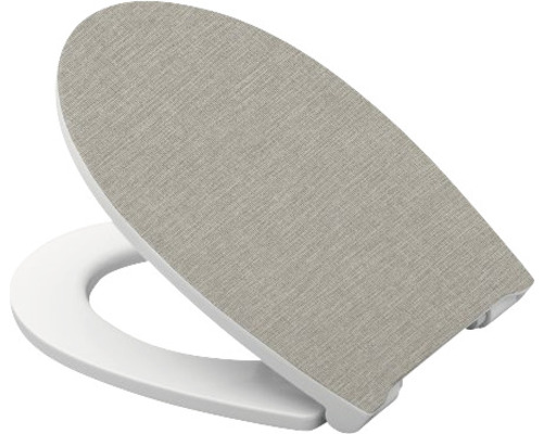 Toiletzitting met stoffen bekleding
