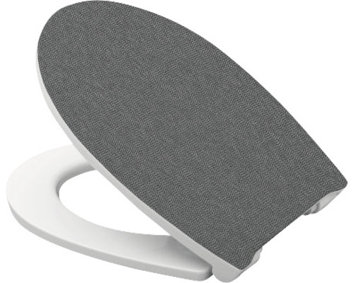 Toiletbril met grijs motief