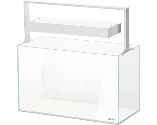 Glazen aquarium met ledlamp