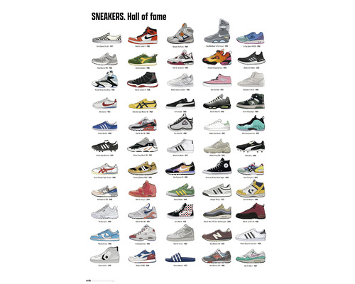 REINDERS Poster Sneakers Hall of Fame 61x91,5 cm