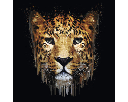 PURE LIVING Schilderij canvas Leopard Illustration 40x40 cm