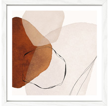 Ingelijste abstracte wanddecoratie met geometrische vormen