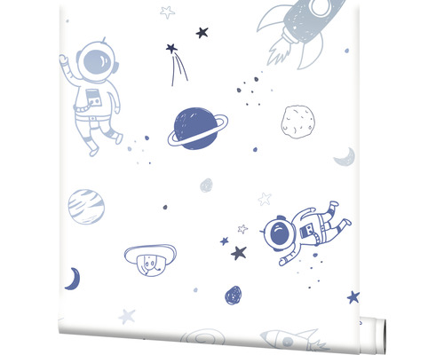 Behang met astronauten, raketten, planeten en sterren