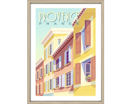 PURE LIVING Schilderij met lijst Provence 53x73 cm