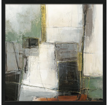 Schilderij met abstract geometrisch patroon in een lijst