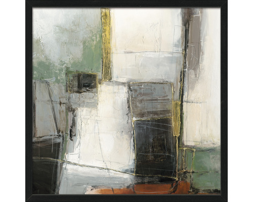 Schilderij met abstract geometrisch patroon in een lijst
